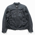 HARLEY DAVIDSON Single Riders Jacket L Black Genuine Leather Back Logo Embossed