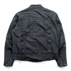 HARLEY DAVIDSON Single Riders Jacket L Black Genuine Leather Back Logo Embossed