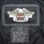 HARLEY DAVIDSON Single Riders Jacket L Black Genuine Leather Back Logo Embossed