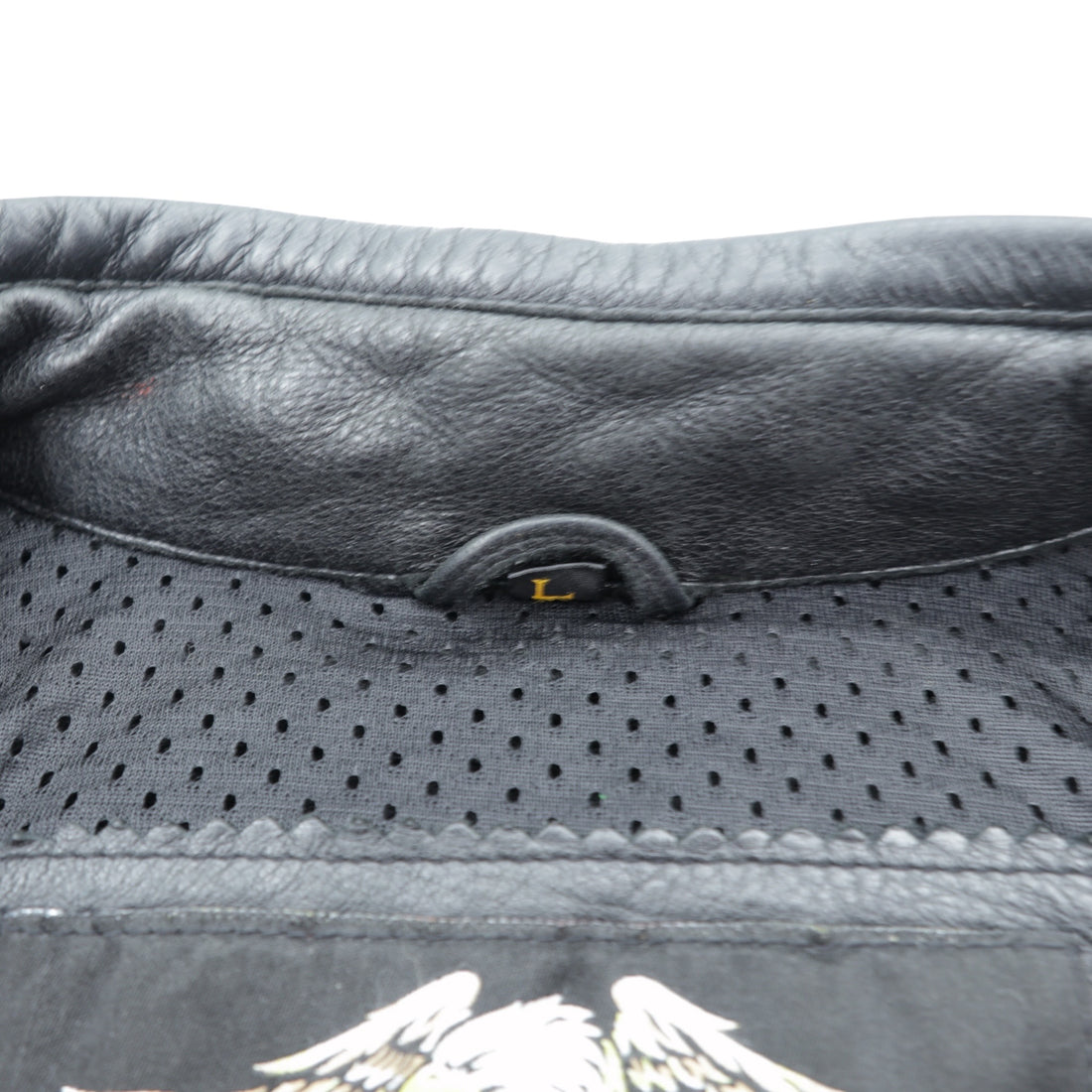 HARLEY DAVIDSON Single Riders Jacket L Black Genuine Leather Back Logo Embossed