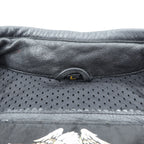 HARLEY DAVIDSON Single Riders Jacket L Black Genuine Leather Back Logo Embossed