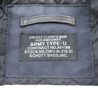 Schott CWU-45P フライトジャケット ARMY TYPE-U 中綿 2XL ネイビー 襟ボア着脱式 CWU-R-213-31