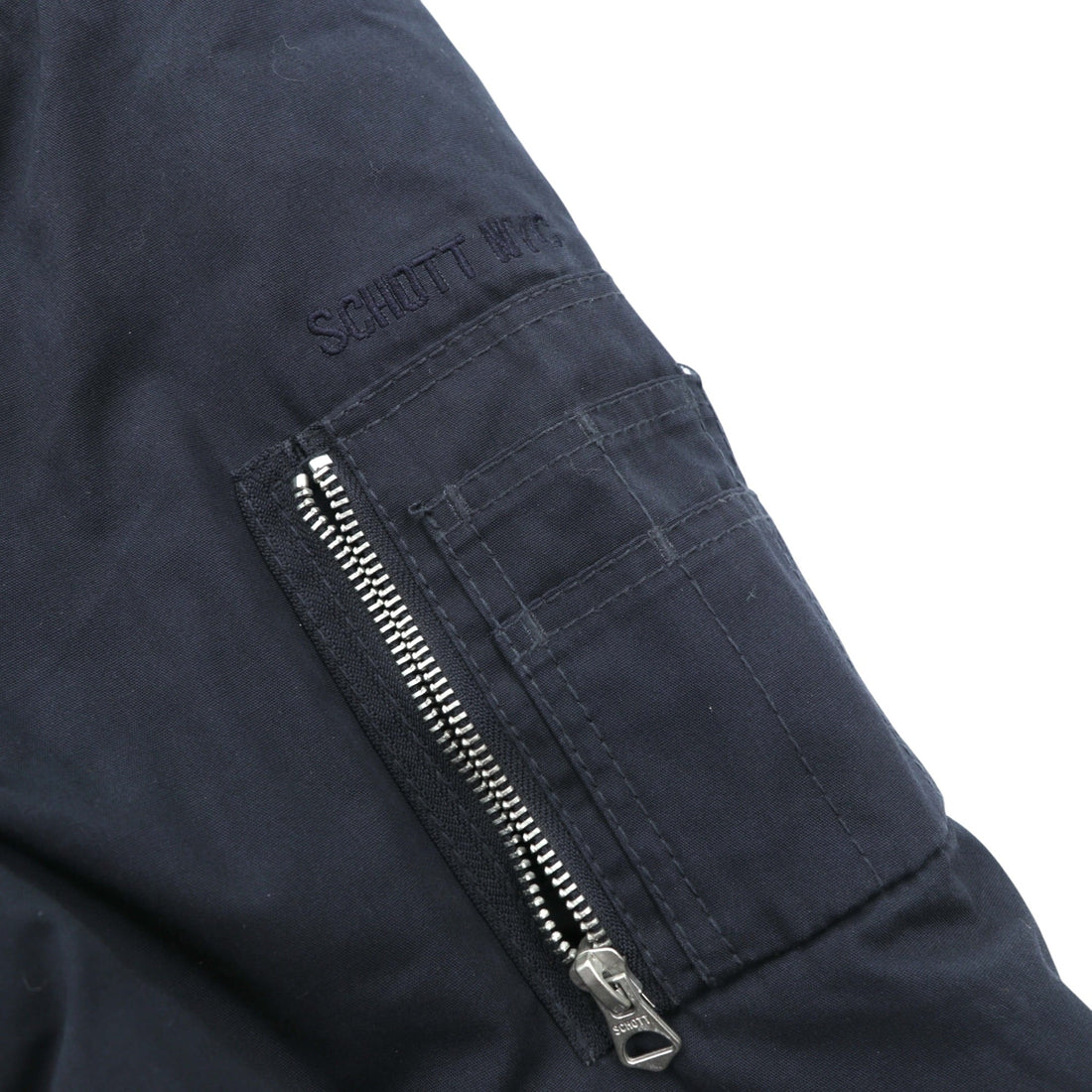 Schott CWU-45P フライトジャケット ARMY TYPE-U 中綿 2XL ネイビー 襟ボア着脱式 CWU-R-213-31