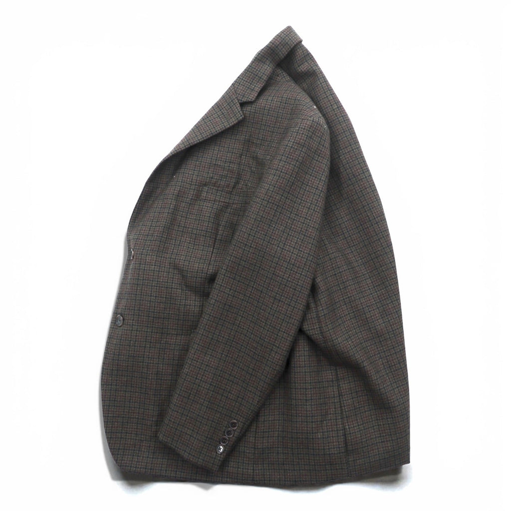 LAUREN RALPH 2B Tailored Jacket XL Brown Wool Check