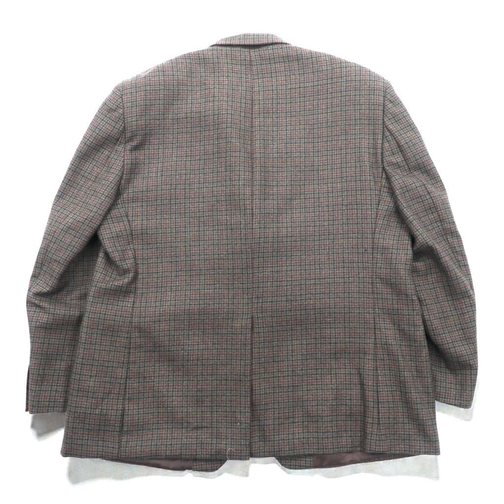 LAUREN RALPH 2B Tailored Jacket XL Brown Wool Check