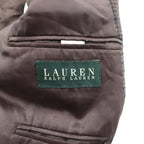 LAUREN RALPH 2B Tailored Jacket XL Brown Wool Check