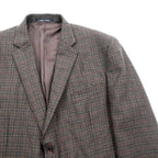 LAUREN RALPH 2B Tailored Jacket XL Brown Wool Check