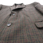 LAUREN RALPH 2B Tailored Jacket XL Brown Wool Check