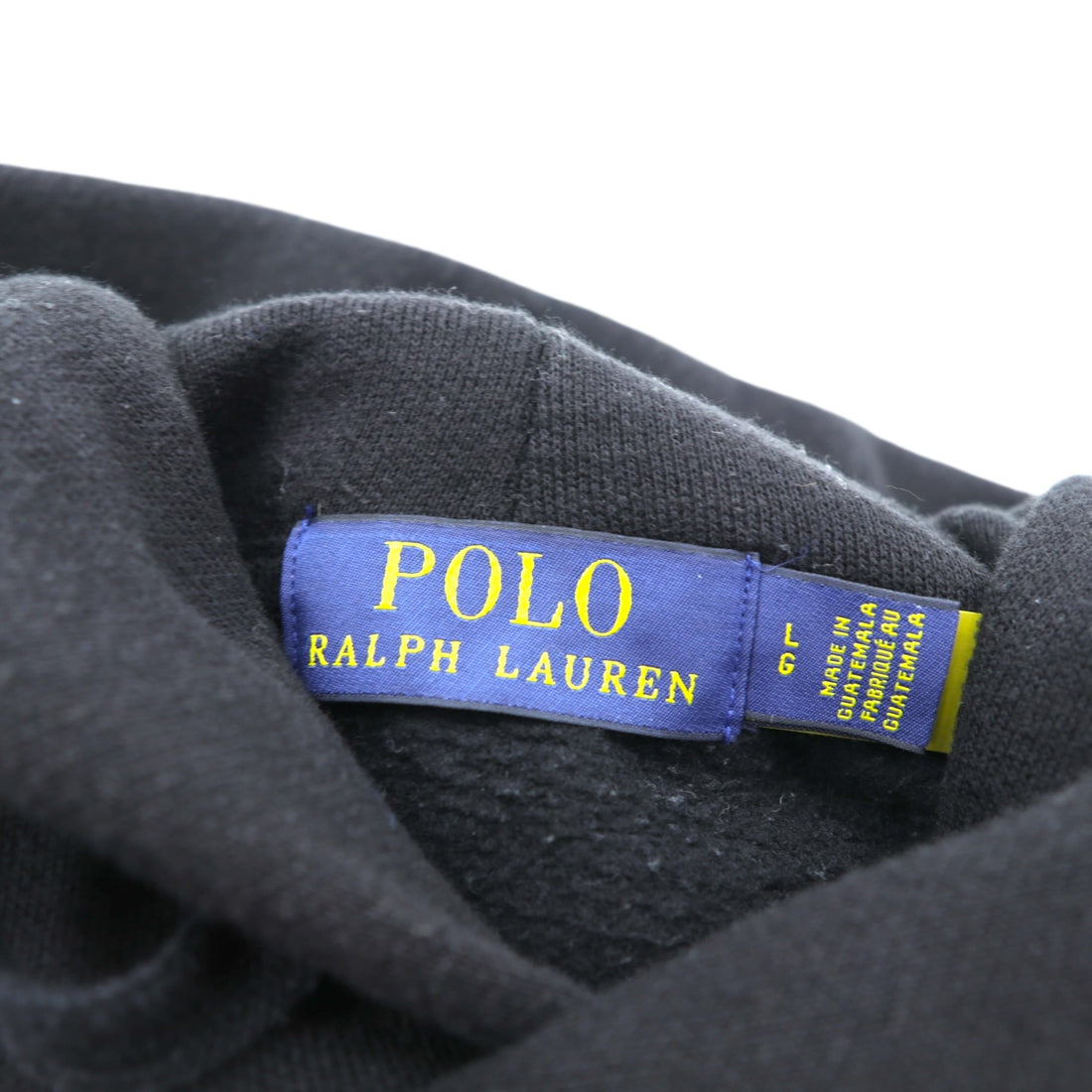 Polo Ralph Lauren ポロベア 前V プルオーバー パーカー L ブラック サイドポケット