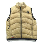 THE NORTH FACE Aconcagua Down Vest, Large, Beige Nylon, Summit Series, ND13300