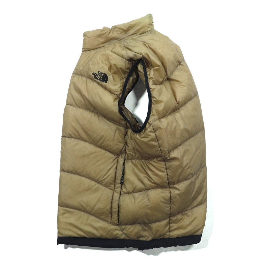 THE NORTH FACE Aconcagua Down Vest, Large, Beige Nylon, Summit Series, ND13300