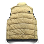 THE NORTH FACE Aconcagua Down Vest, Large, Beige Nylon, Summit Series, ND13300