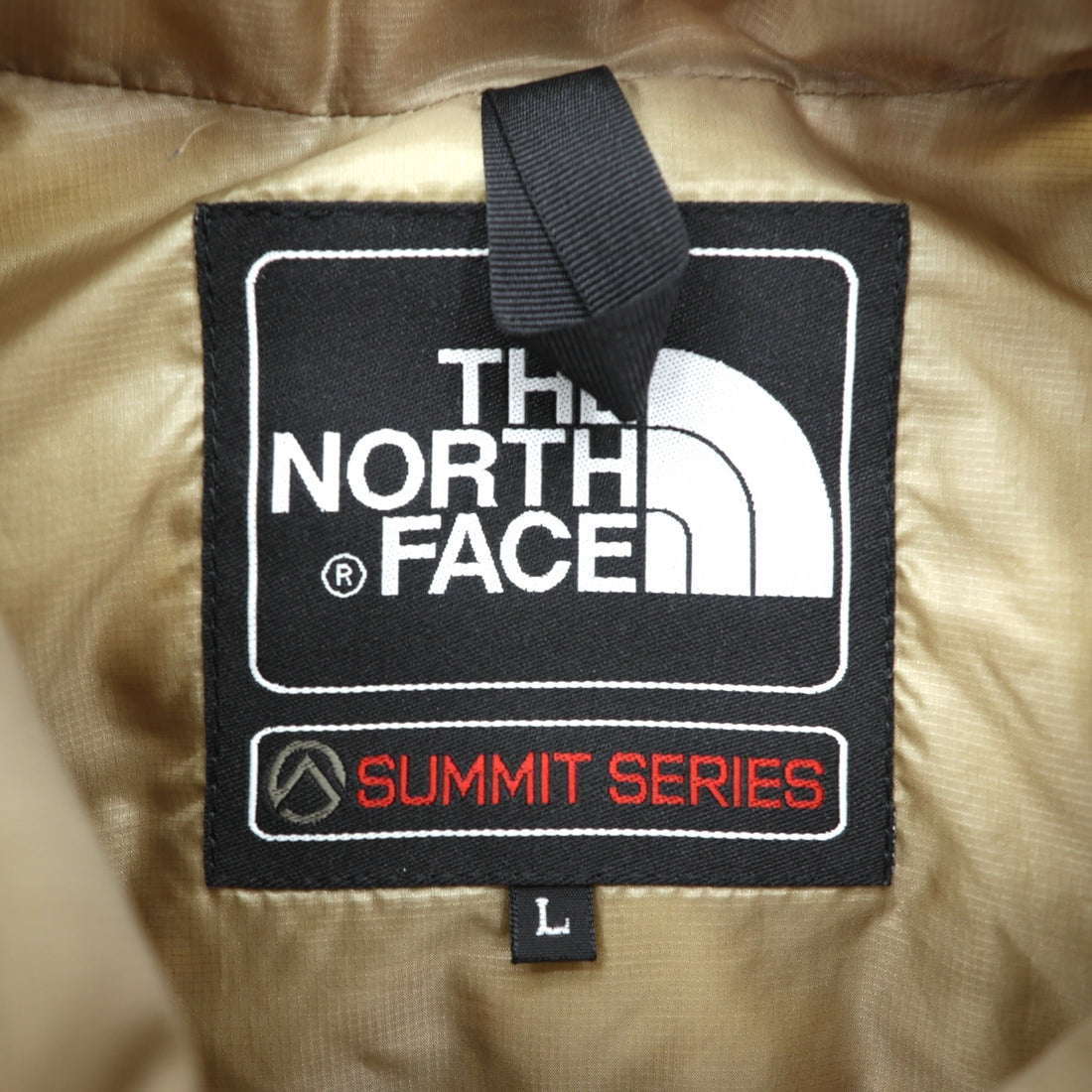 THE NORTH FACE Aconcagua Down Vest, Large, Beige Nylon, Summit Series, ND13300