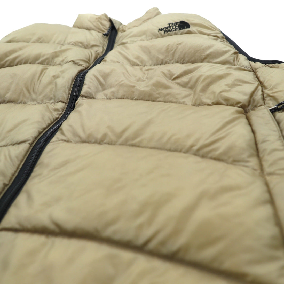 THE NORTH FACE Aconcagua Down Vest, Large, Beige Nylon, Summit Series, ND13300