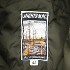 MIGHTY MAC 70年代 USA製 ヴィンテージ T字ジップ グース ダウンジャケット XL ベージュ ウエスト ドローコード