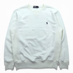 Polo Ralph Lauren 90年代 前V リバースウィーブ スウェット トレーナー L ホワイト スモールポニー刺繍