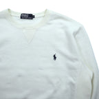 Polo Ralph Lauren 90年代 前V リバースウィーブ スウェット トレーナー L ホワイト スモールポニー刺繍