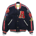 AVIREX 90s Vintage COLLEGIATE WEAR CHAMPS 1951-53 Varsity Jacket, Large, Wool, Lettered Patch