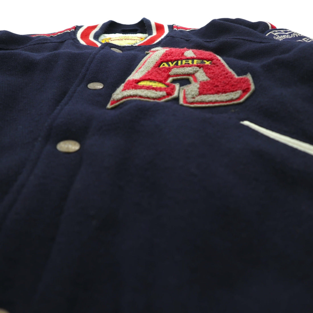 AVIREX 90s Vintage COLLEGIATE WEAR CHAMPS 1951-53 Varsity Jacket, Large, Wool, Lettered Patch