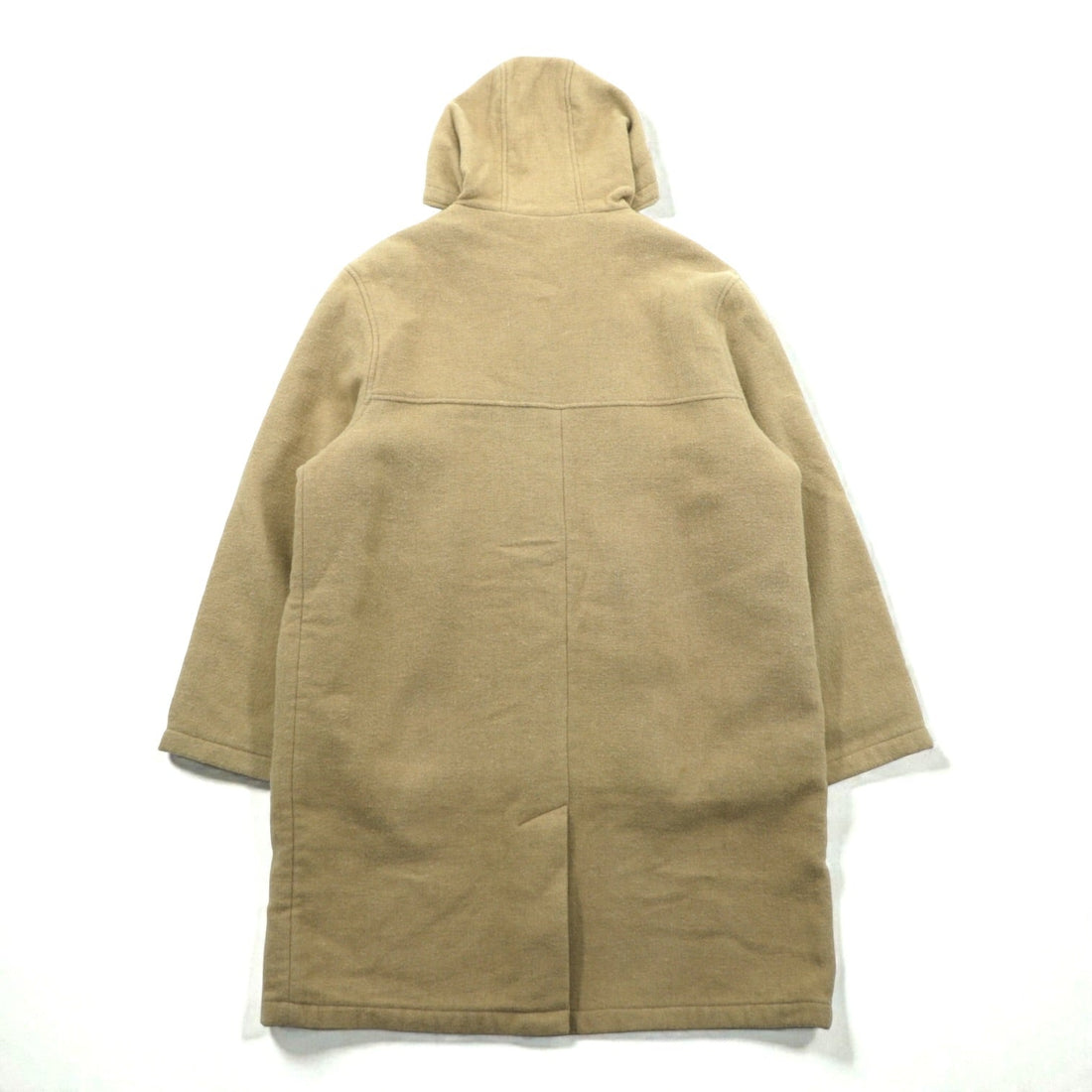 Eddie Bauer Duffle Coat, Large, Beige Wool, with Detachable Quilted Liner
