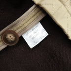 Eddie Bauer Duffle Coat, Large, Beige Wool, with Detachable Quilted Liner