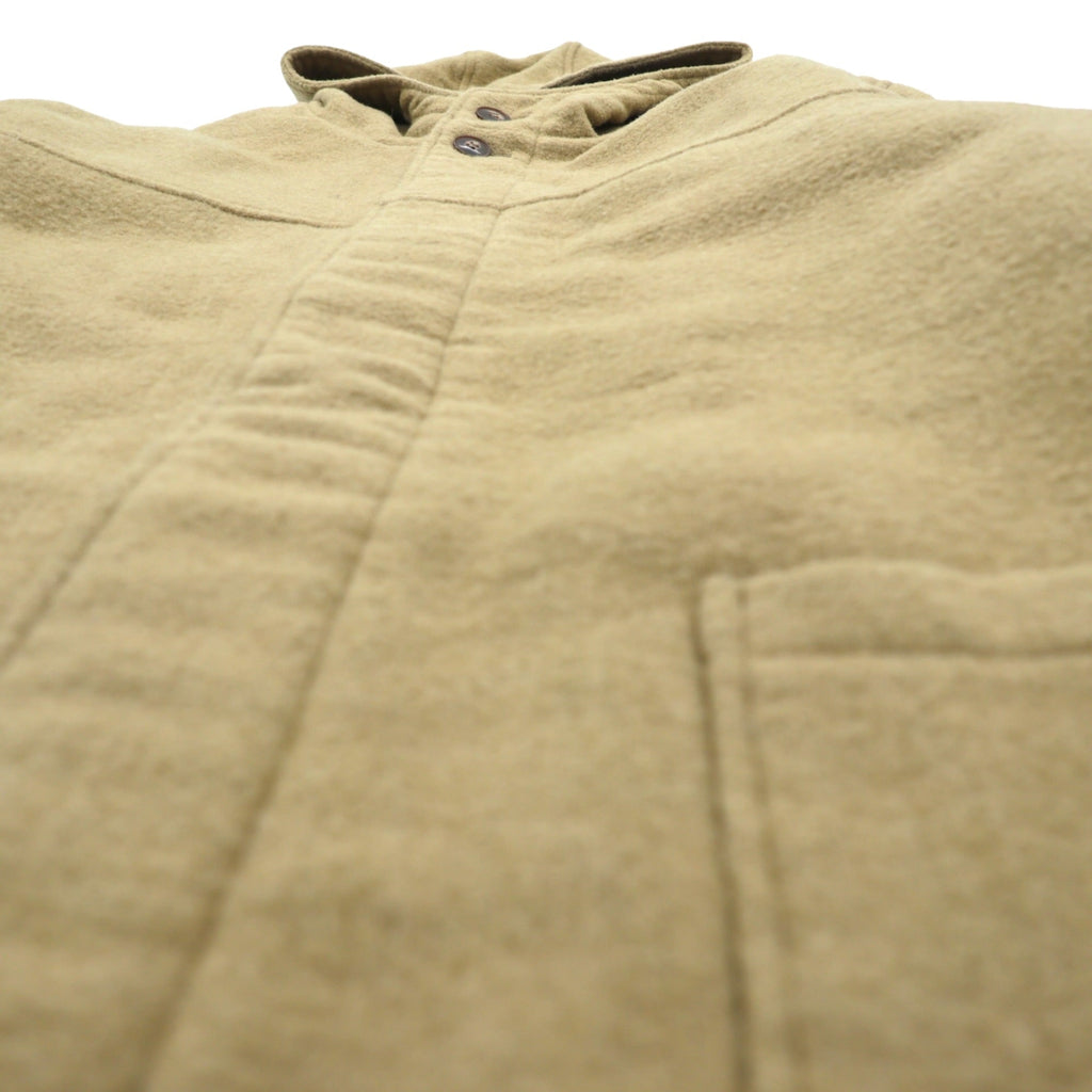 Eddie Bauer Duffle Coat, Large, Beige Wool, with Detachable Quilted Liner
