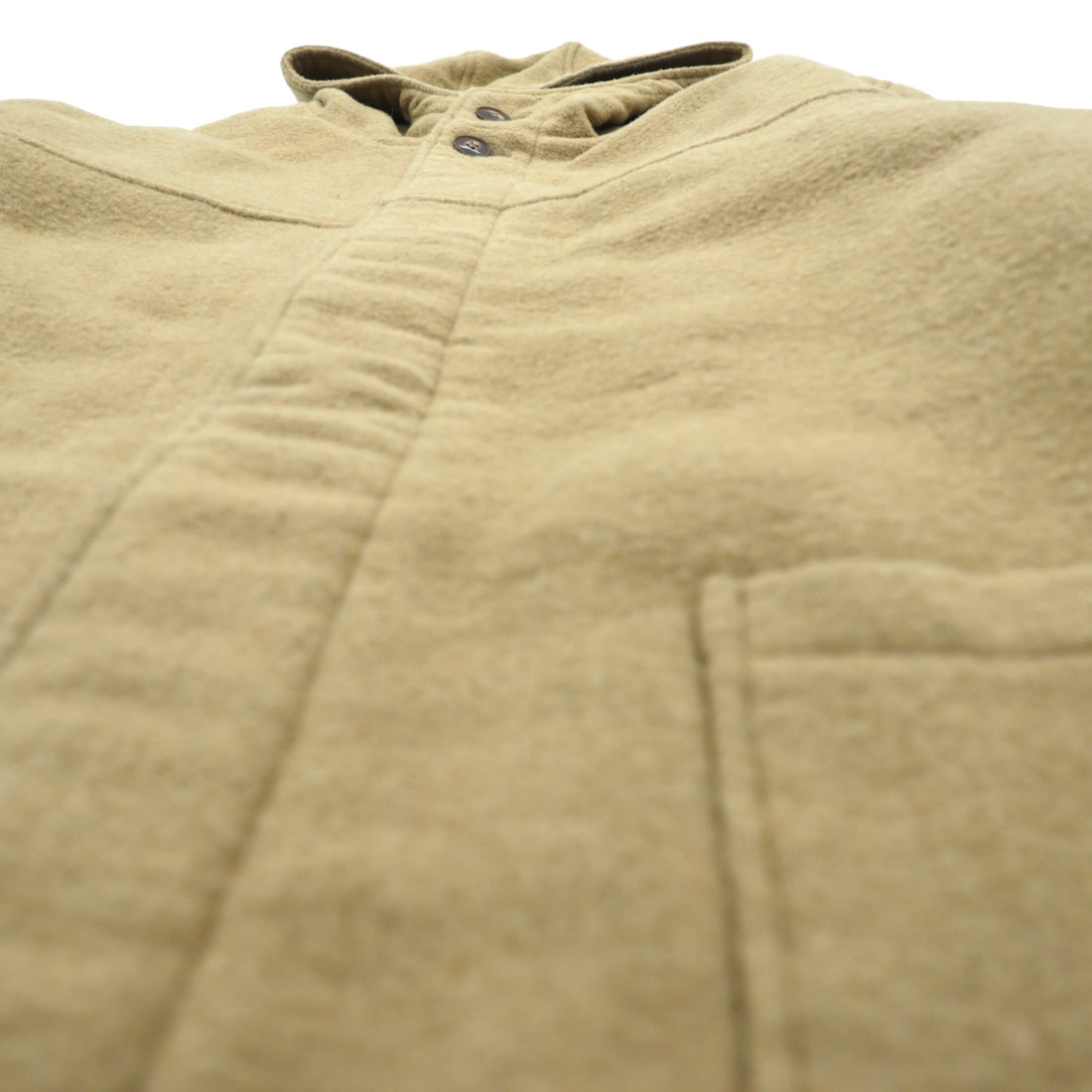 Eddie Bauer Duffle Coat, Large, Beige Wool, with Detachable Quilted Liner