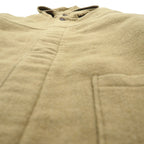 Eddie Bauer Duffle Coat, Large, Beige Wool, with Detachable Quilted Liner