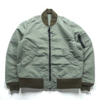 A BATHING APE L-2B フライトジャケット M カーキ ダブルジップ ナイロン エポレット ユーティリティポケット