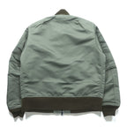 A BATHING APE L-2B フライトジャケット M カーキ ダブルジップ ナイロン エポレット ユーティリティポケット