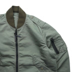 A BATHING APE L-2B フライトジャケット M カーキ ダブルジップ ナイロン エポレット ユーティリティポケット