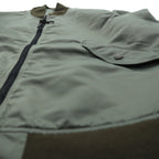A BATHING APE L-2B フライトジャケット M カーキ ダブルジップ ナイロン エポレット ユーティリティポケット