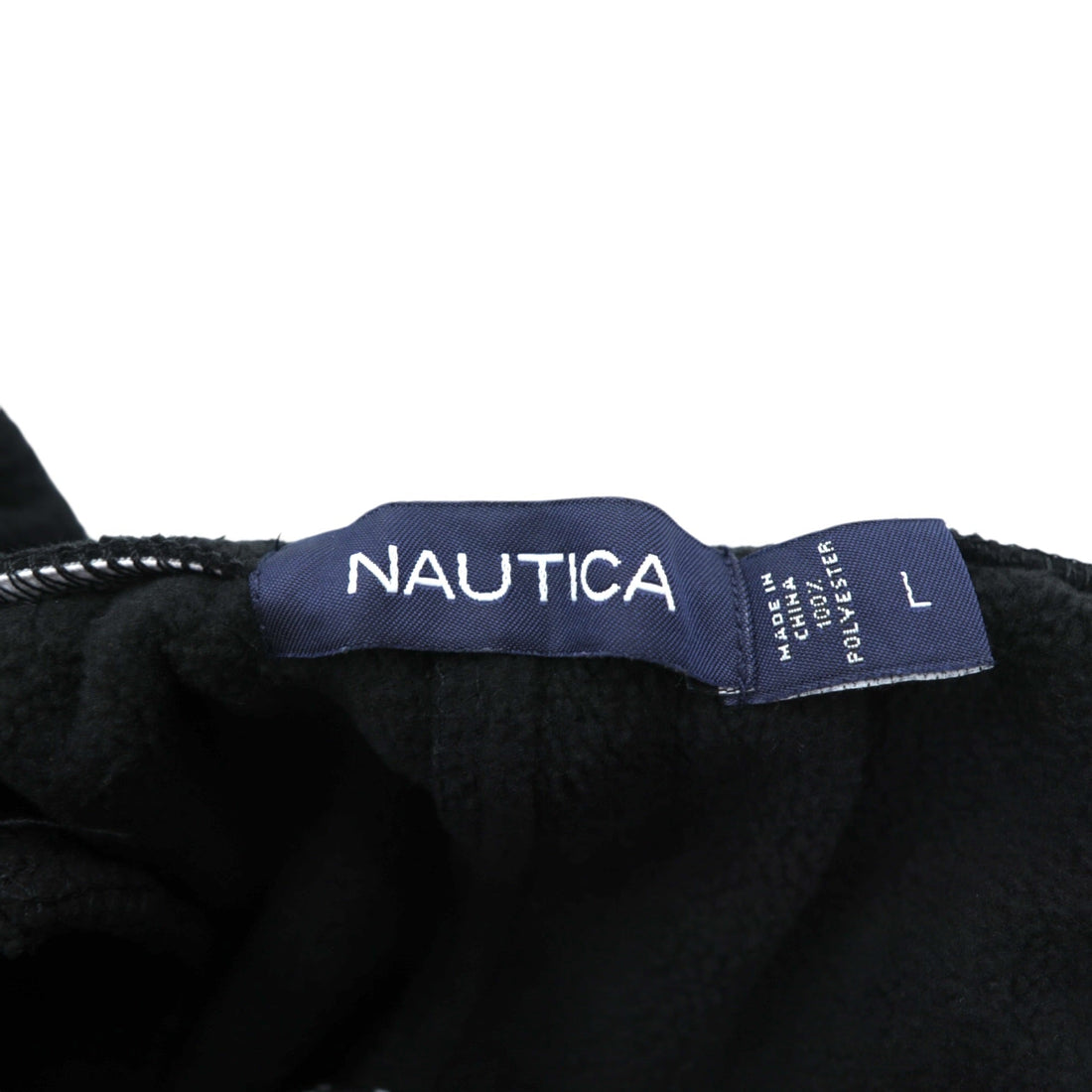 NAUTICA フリース イージーパンツ スウェットパンツ L ブラック ポリエステル