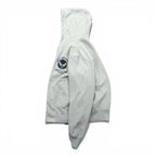 BUZZ RICKSON'S U.S. AIR FORCE Dye-In Print Zip Hoodie, Size M, Gray Cotton, LANGLEY, A.F. BASE, VIRGINIA