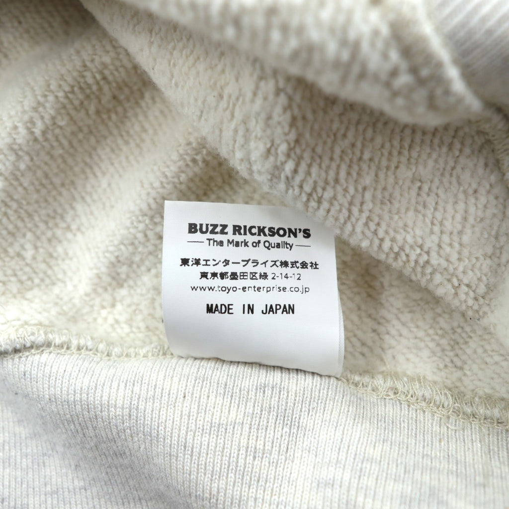 BUZZ RICKSON'S U.S. AIR FORCE Dye-In Print Zip Hoodie, Size M, Gray Cotton, LANGLEY, A.F. BASE, VIRGINIA