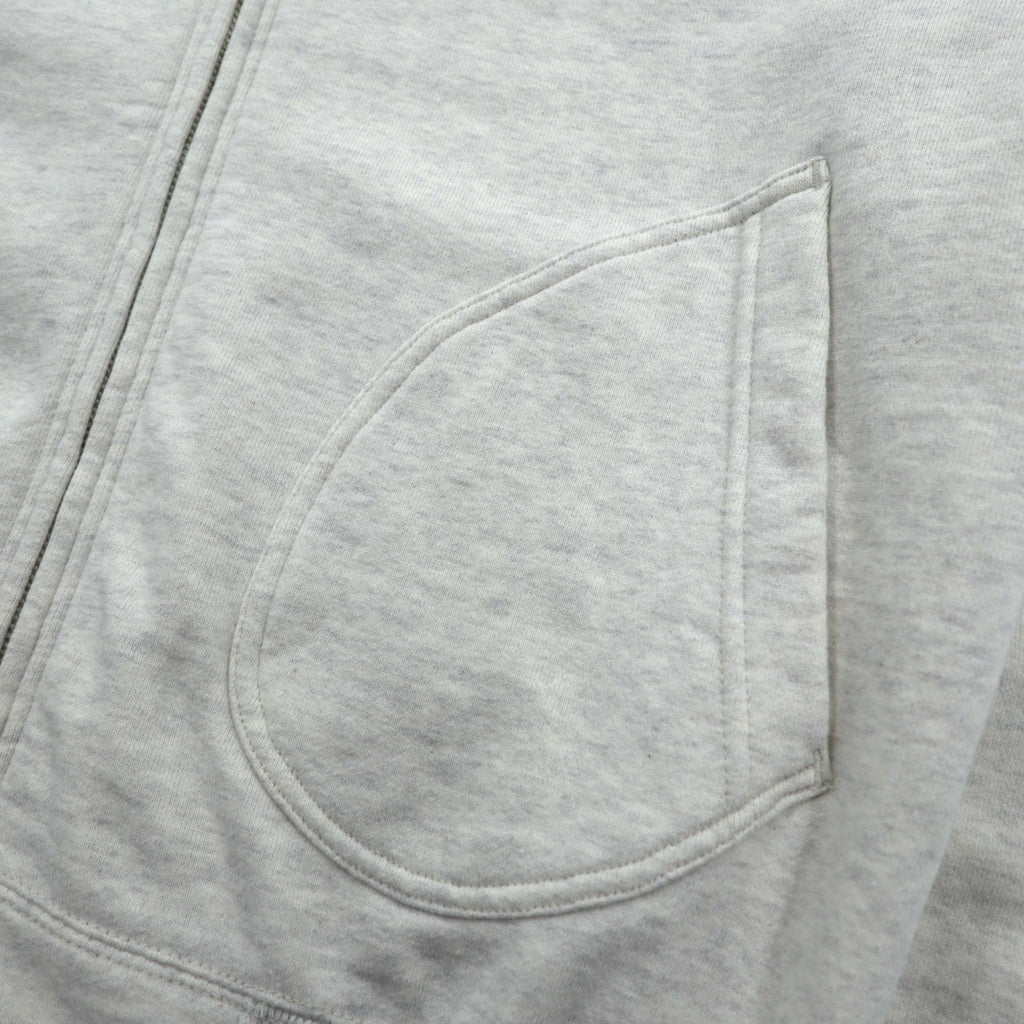 BUZZ RICKSON'S U.S. AIR FORCE Dye-In Print Zip Hoodie, Size M, Gray Cotton, LANGLEY, A.F. BASE, VIRGINIA
