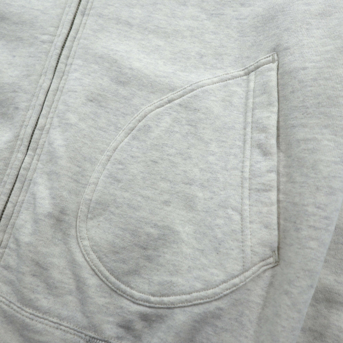 BUZZ RICKSON'S U.S. AIR FORCE Dye-In Print Zip Hoodie, Size M, Gray Cotton, LANGLEY, A.F. BASE, VIRGINIA
