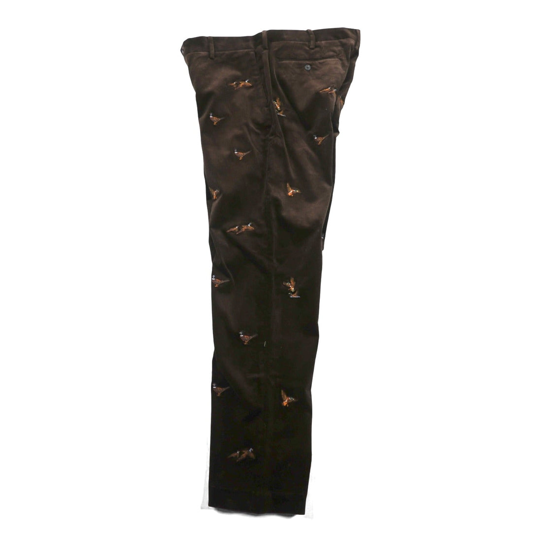 Polo Ralph Lauren CLASSIC FIT Corduroy Chino Pants Work L Brown Cotton Camo Embroidery