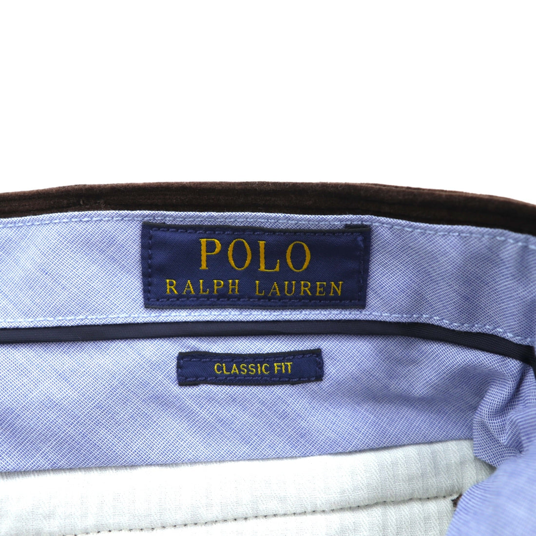 Polo Ralph Lauren CLASSIC FIT Corduroy Chino Pants Work L Brown Cotton Camo Embroidery