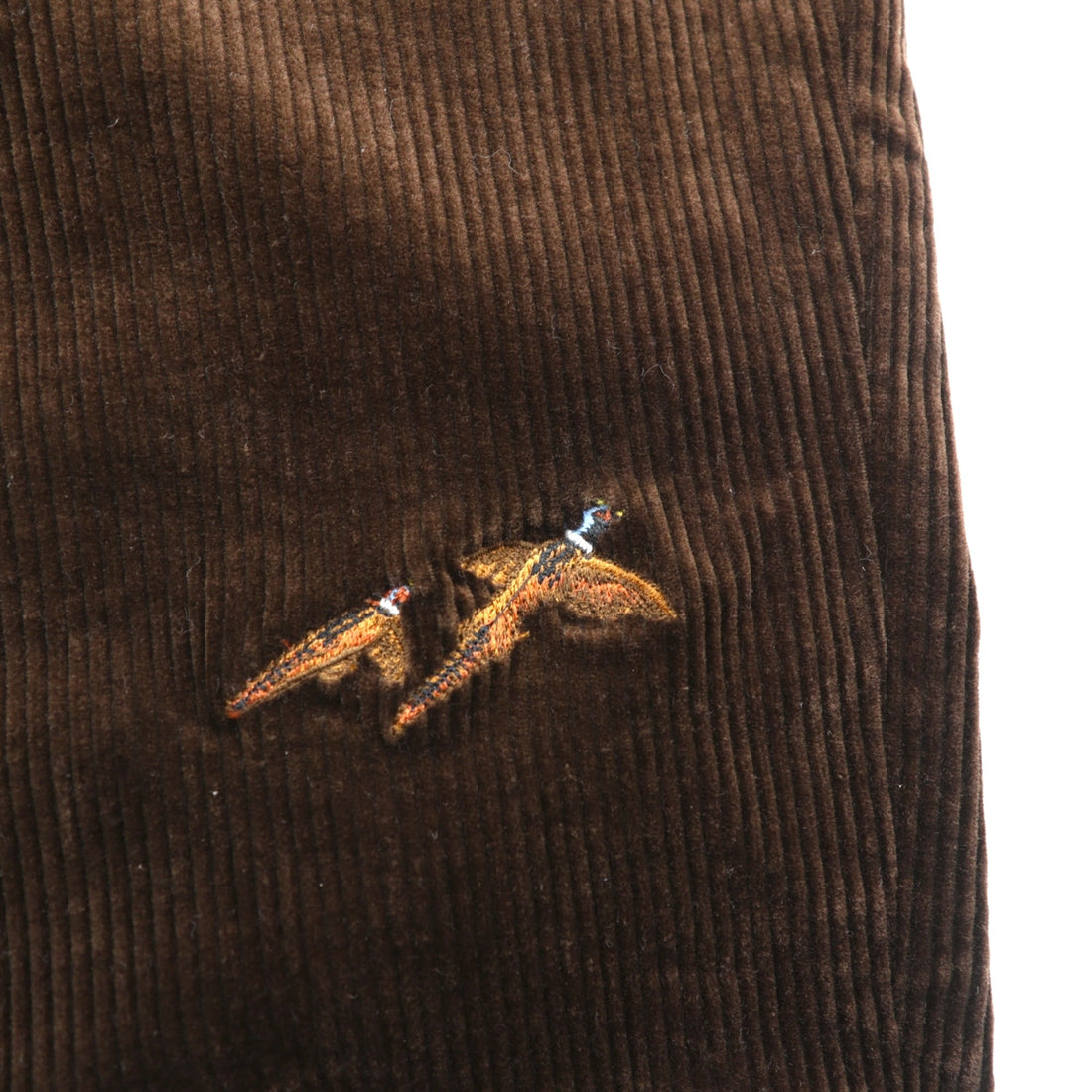 Polo Ralph Lauren CLASSIC FIT Corduroy Chino Pants Work L Brown Cotton Camo Embroidery