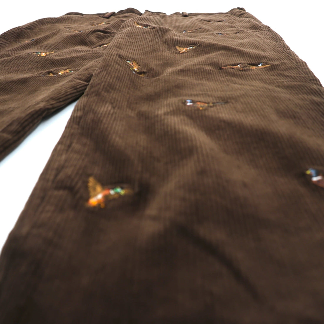 Polo Ralph Lauren CLASSIC FIT Corduroy Chino Pants Work L Brown Cotton Camo Embroidery