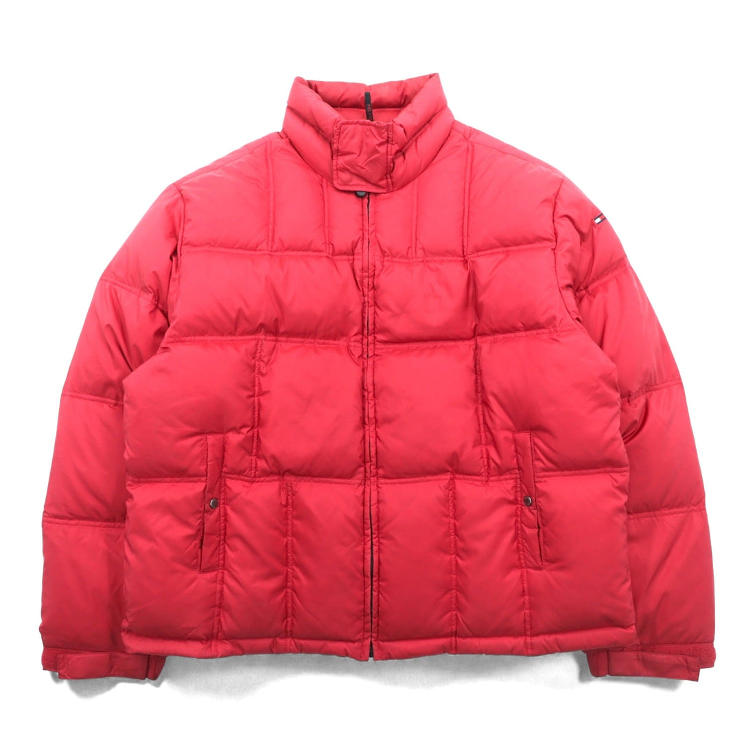 TOMMY HILFIGER 90年代 ボリューム ダウンジャケット XL レッド ドローコード ナイロン