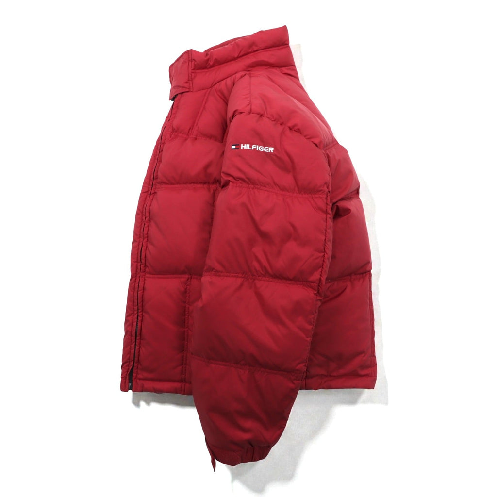 TOMMY HILFIGER 90年代 ボリューム ダウンジャケット XL レッド ドローコード ナイロン