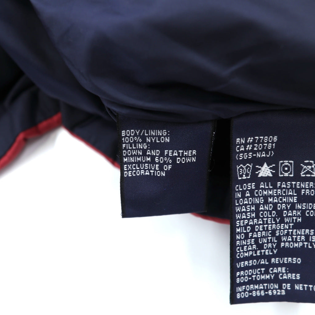 TOMMY HILFIGER 90年代 ボリューム ダウンジャケット XL レッド ドローコード ナイロン