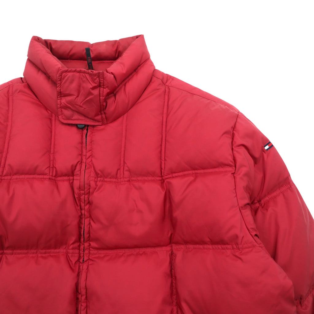 TOMMY HILFIGER 90年代 ボリューム ダウンジャケット XL レッド ドローコード ナイロン