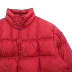 TOMMY HILFIGER 90年代 ボリューム ダウンジャケット XL レッド ドローコード ナイロン