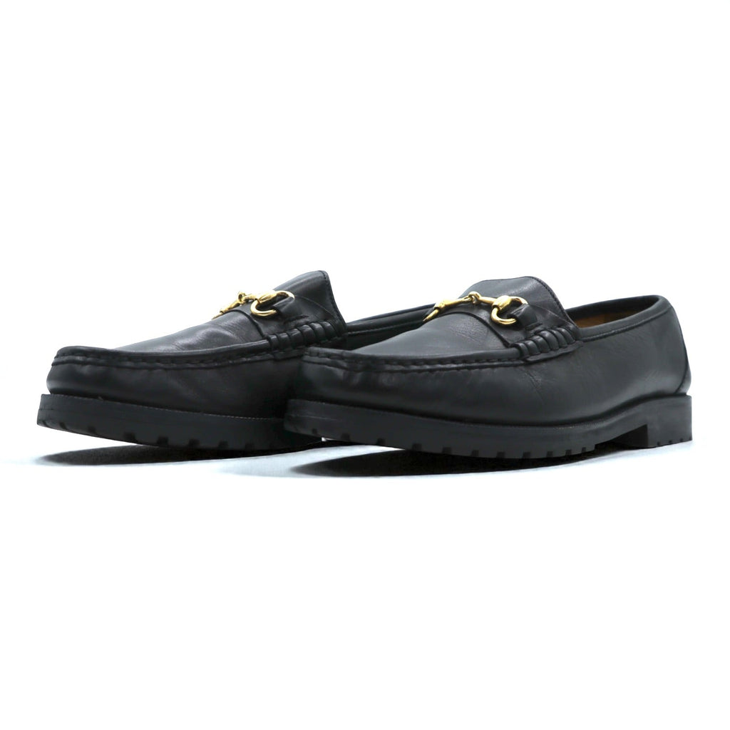 Cole Haan Made in Italy Horsebit Loafers, Size 24cm, Black Leather, Genuine F8030