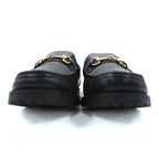 Cole Haan Made in Italy Horsebit Loafers, Size 24cm, Black Leather, Genuine F8030