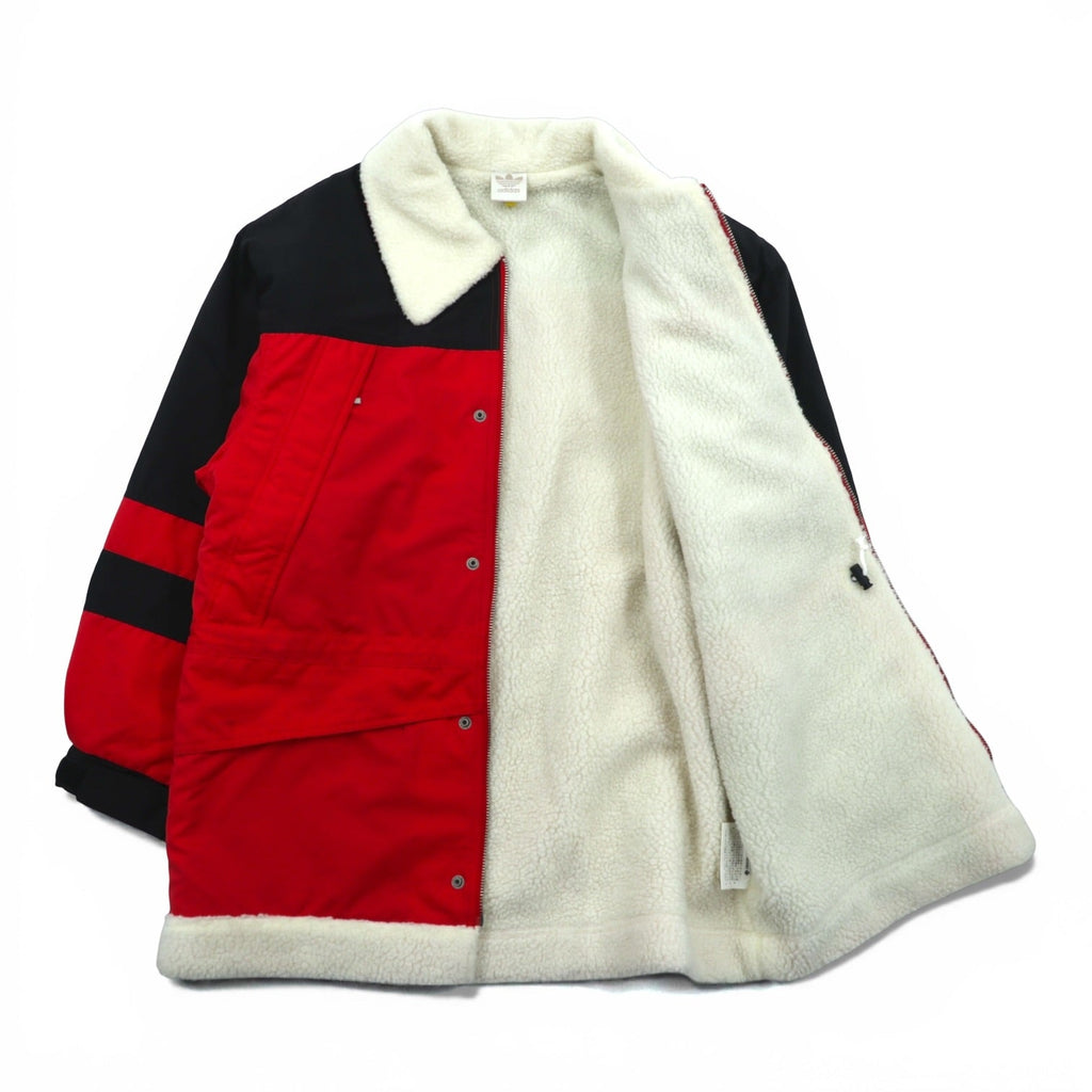 adidas 90s Made in Japan Descente BoaCoat Nylon Jacket / Mountain Parka L Red Polyester Drawcord Silver Tag