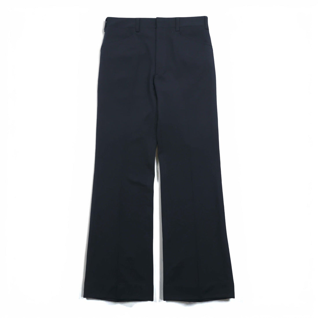 HAGGAR 70年代 USA製 ヴィンテージ フレア スラックス パンツ M ネイビー SCOVILLジップ デッドストック ブーツカット スタプレ 未使用品